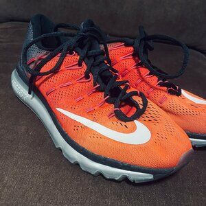Mint Condition Nike Air Max 2016 OMBRE RED to ORANGE fade silver Mens 7 Wms 8.5